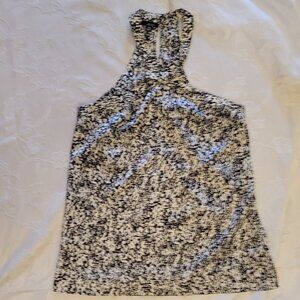 💎NWOT JACOB Sleeveless Halter Style Black/White Blouse with Bow at Neck